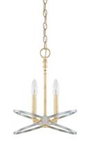 60W 4-Light Candelabra E-12 Incandescent Chain Hung Pendant in Fire and Ice