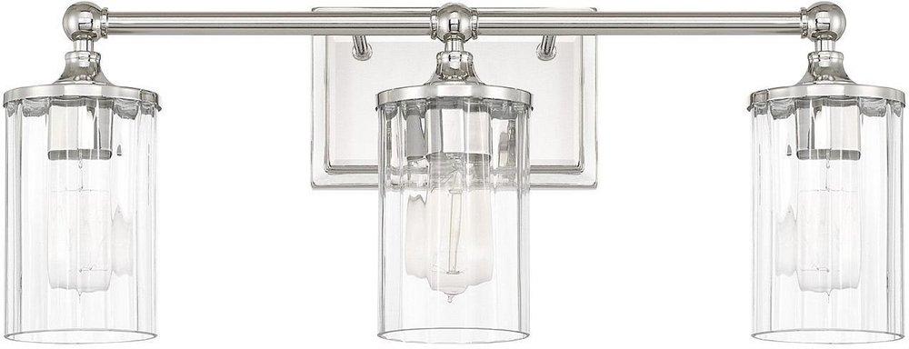 Capital Lighting Polished Nickel 100W 3-Light Medium E-26 Incandescent Vanity Light 