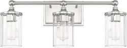 100W 3-Light Medium E-26 Incandescent Vanity Light in Polished Nickel