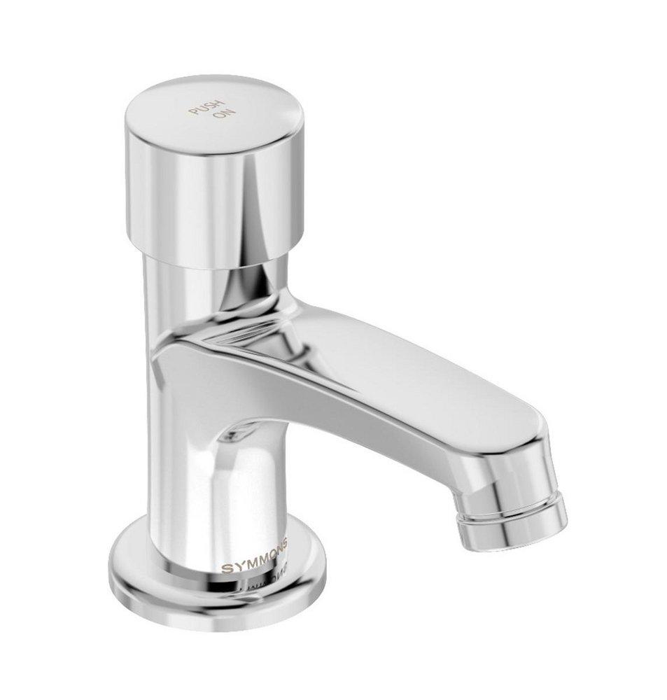 Symmons Industries Polished Chrome Single Handle Metering Bathroom Sink Faucet 