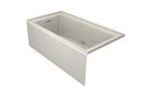 JACUZZI&reg; White 60 x 32 in. Acrylic 3 Wall Alcove Rectangle Whirlpool Bathtub with Right Hand Drain with White Trim 