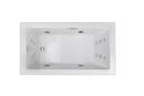72 x 42 in. Thermal Air Drop-In Bathtub with End Drain in White