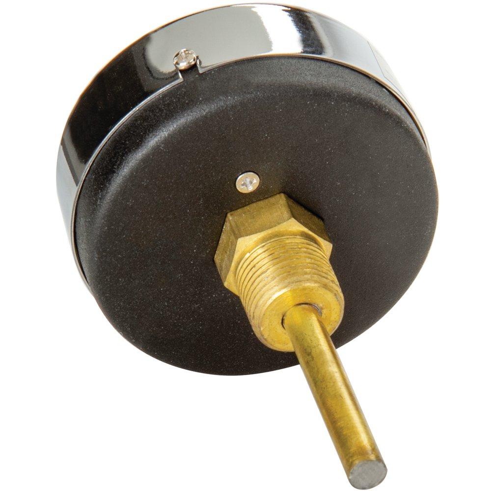 H.O. Trerice Black Steel, Bronze, Brass and Glass Bimetal Thermometer 