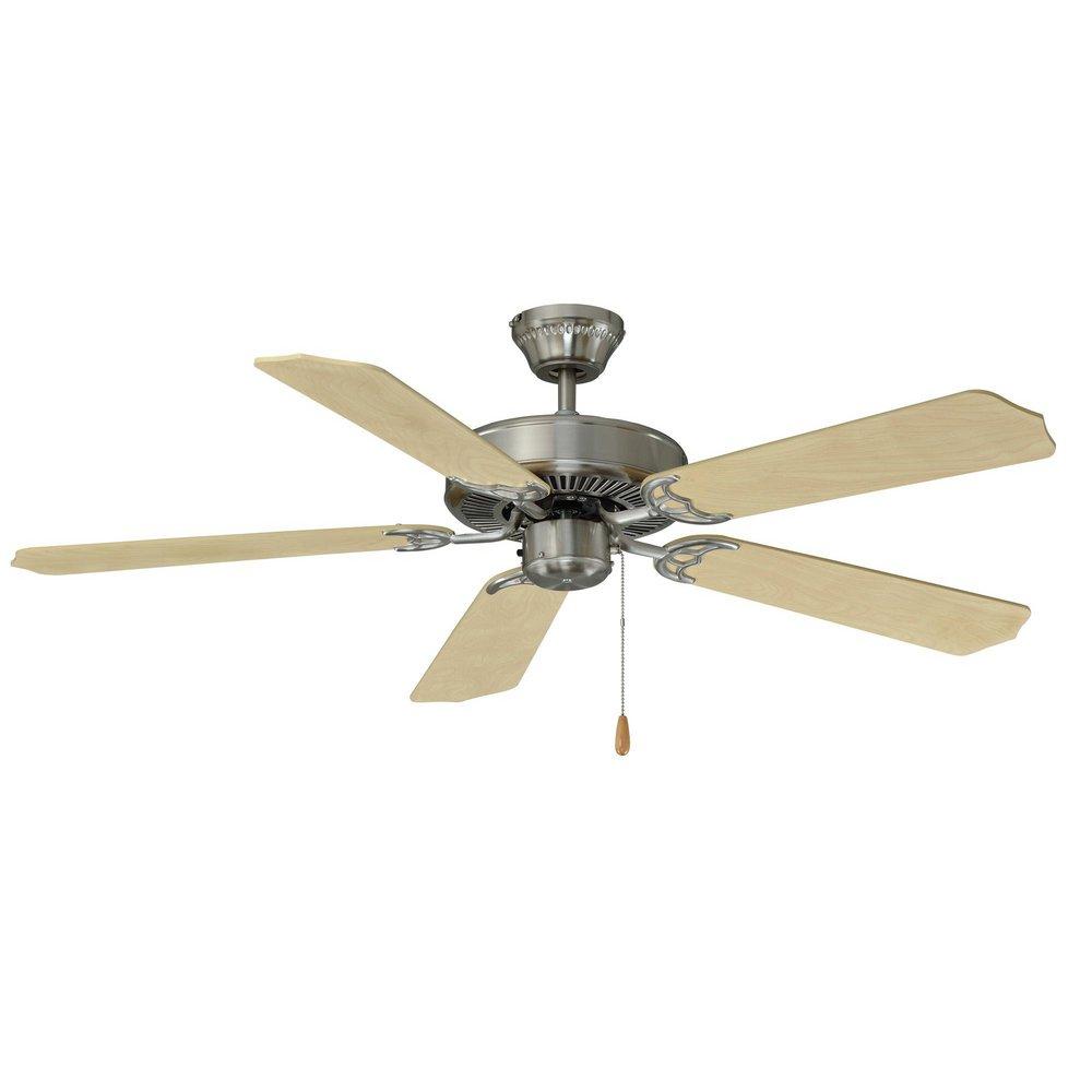 RP Lighting Brushed Nickel 52 in. 5-Blade Indoor Ceiling Fan 