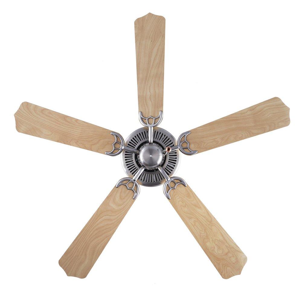 RP Lighting Brushed Nickel 52 in. 5-Blade Indoor Ceiling Fan 