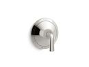 Pressure Balancing Valve Trim with Single Lever Handle in Nickel Silver