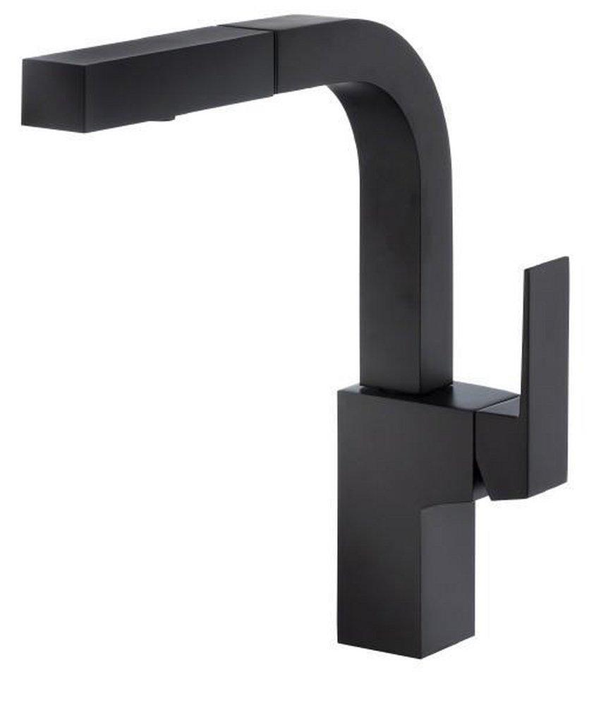 Gerber Plumbing Satin Black Single Handle Pull Out Kitchen Faucet 