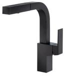 Single Handle Pull Out Kitchen Faucet in Satin Black