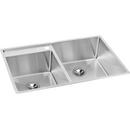 Elkay Brushed Nickel 32-1/2 x 20-1/2 in. Stainless Steel Double Bowl Undermount Kitchen Sink in Polished Satin 