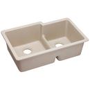 33 x 20-1/2 in. No Hole Composite Double Bowl Undermount Kitchen Sink in Putty