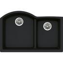 Elkay Caviar 33 x 22 in. No Hole Composite Double Bowl Undermount Kitchen Sink 