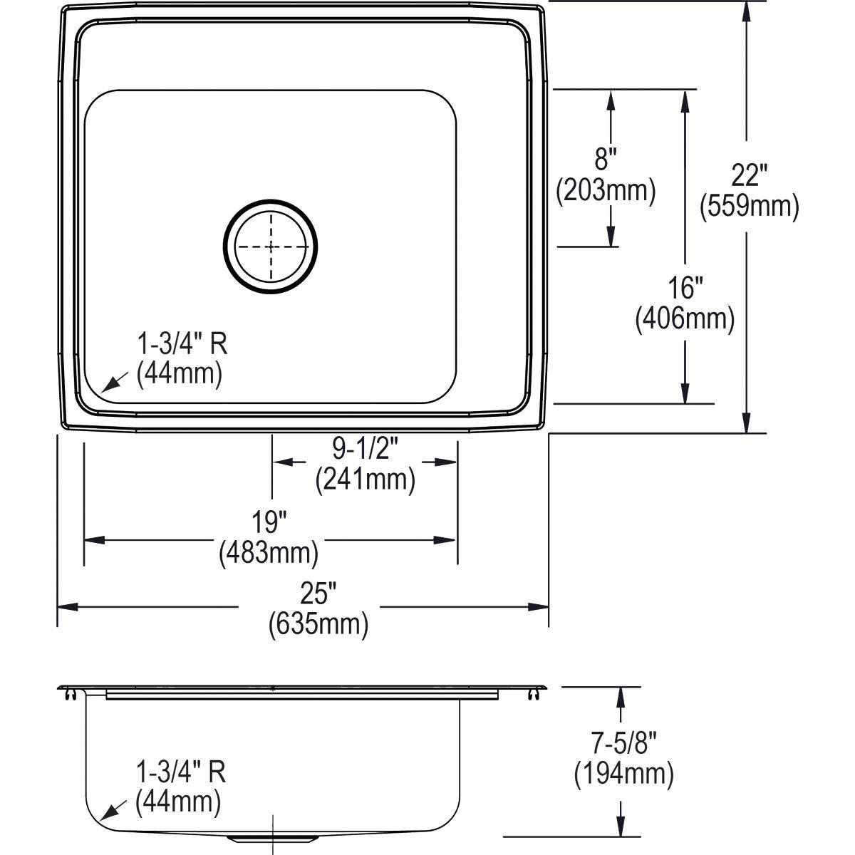 Elkay Caviar 33 x 22 in. No Hole Composite Double Bowl Undermount Kitchen Sink 