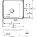 Elkay Caviar 33 x 22 in. No Hole Composite Double Bowl Undermount Kitchen Sink 