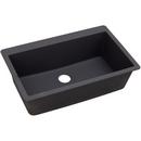 33 in. Drop-in Composite Single Bowl Kitchen Sink in Caviar