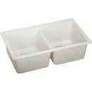 33 in. Undermount Composite Double Bowl Kitchen Sink in Ricotta