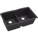 Elkay Caviar 33 x 19 in. No Hole Composite Double Bowl Undermount Kitchen Sink 