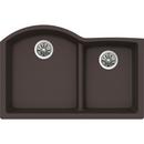 Elkay Chestnut 33 x 22 in. No Hole Composite Double Bowl Undermount Kitchen Sink 