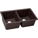 Elkay Chestnut 33 x 18-1/2 in. No Hole Composite Double Bowl Undermount Kitchen Sink 