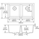 Elkay Chestnut 33 x 18-1/2 in. No Hole Composite Double Bowl Undermount Kitchen Sink 