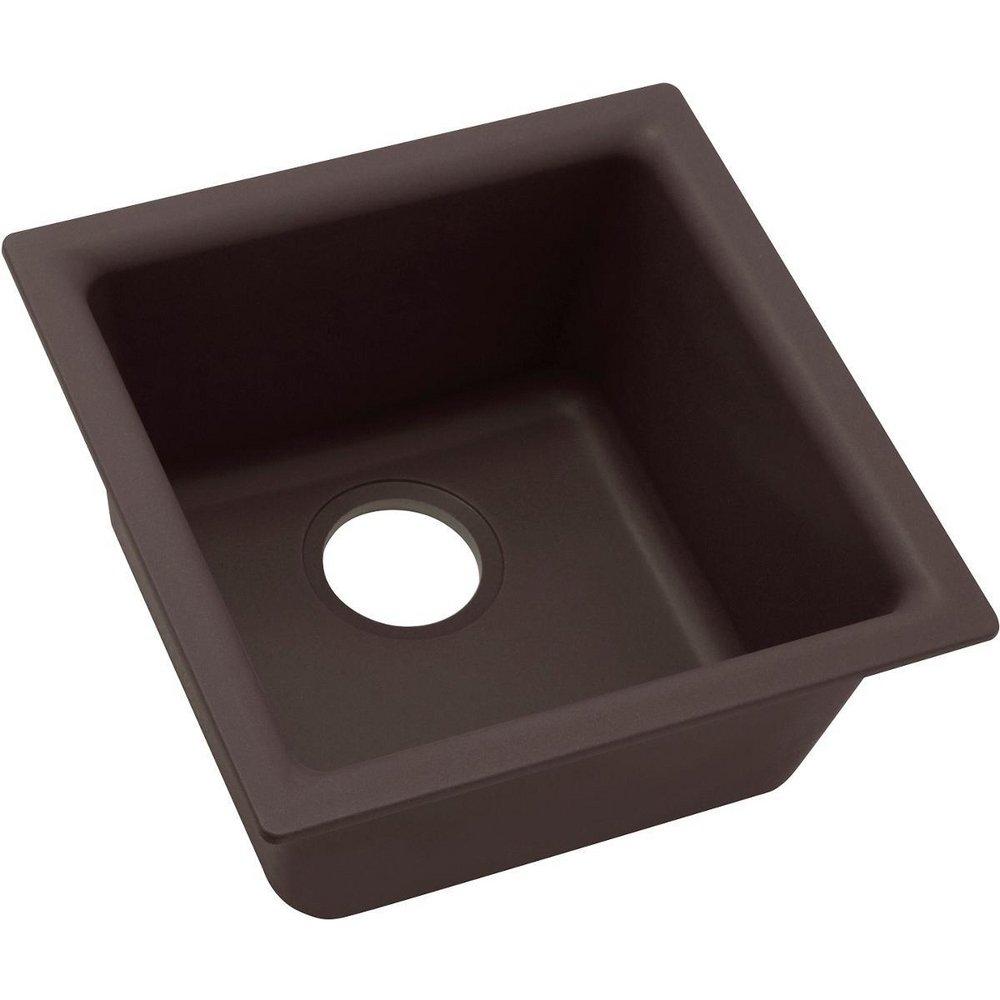 Elkay Chestnut 15-3/4 x 15-3/4 in. Drop-in and Undermount Quartz Bar Sink 