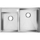 Elkay Oil Rubbed Bronze 32-1/2 x 20-1/2 in. Stainless Steel Double Bowl Undermount Kitchen Sink in Polished Satin 