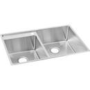 32-1/2 x 20-1/2 in. 1 Hole Stainless Steel Double Bowl Undermount Kitchen Sink in Polished Satin