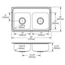 Elkay Parchment 24-5/8 x 18-1/2 in. No Hole Composite Single Bowl Undermount Kitchen Sink 