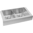 35-7/8 in. x 9 in. Stainless Steel Double Bowl Farmhouse Kitchen Sink Kit for Apron Front or Undermount Installation