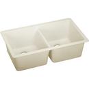Elkay Parchment 33 x 18-1/2 in. No Hole Composite Double Bowl Undermount Kitchen Sink 