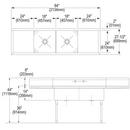 Elkay Parchment 33 x 18-1/2 in. No Hole Composite Double Bowl Undermount Kitchen Sink 