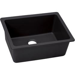 24-5/8 in. Undermount Composite Single Bowl Kitchen Sink in Caviar