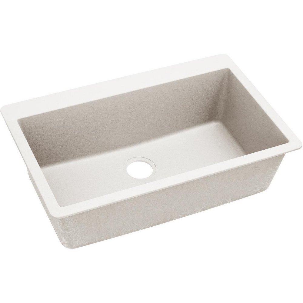 Elkay Ricotta 33 x 20-7/8 in. No Hole Composite Single Bowl Drop-in Kitchen Sink 