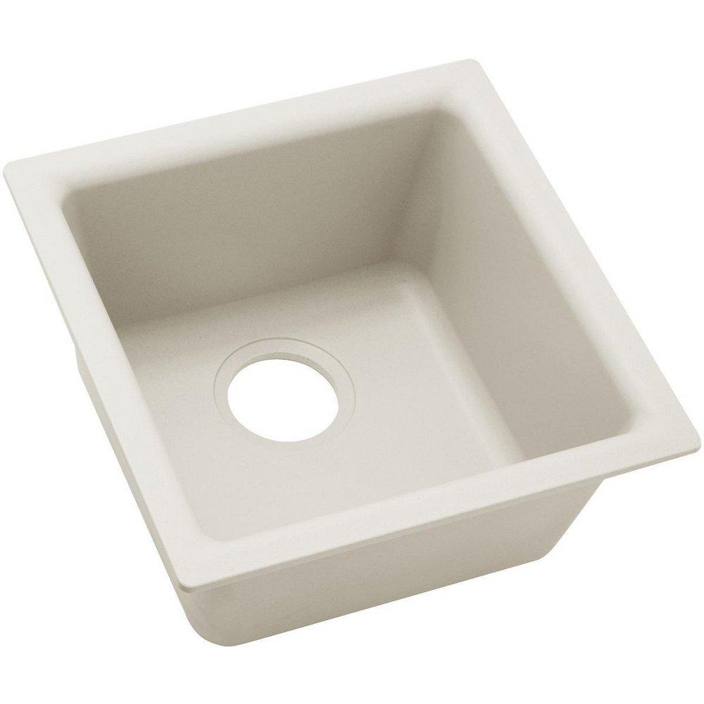 Elkay Ricotta 15-3/4 x 15-3/4 in. Drop-in and Undermount Quartz Bar Sink 