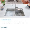 Elkay Polished Satin 18 GAUGE STAINLESS STEEL 32.5 X 20.5 X 9 DOUBLE BOWL UNDERMOUNT LOWERED DECK KITCHEN SINK KIT 