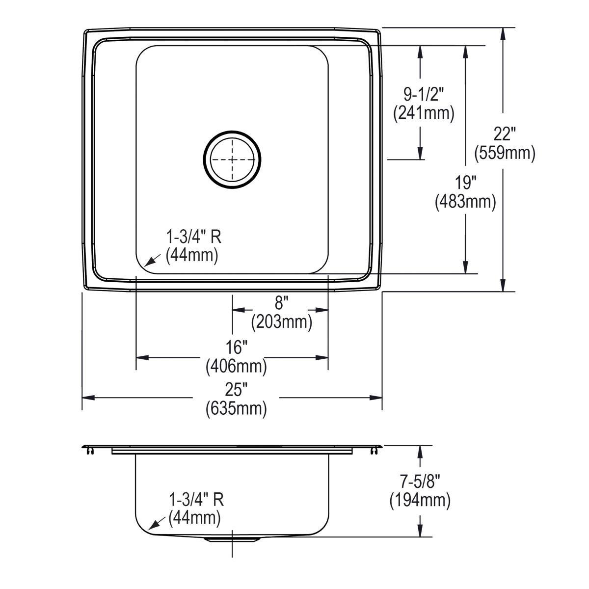 Elkay Polished Satin 18 GAUGE STAINLESS STEEL 32.5 X 20.5 X 9 DOUBLE BOWL UNDERMOUNT LOWERED DECK KITCHEN SINK 