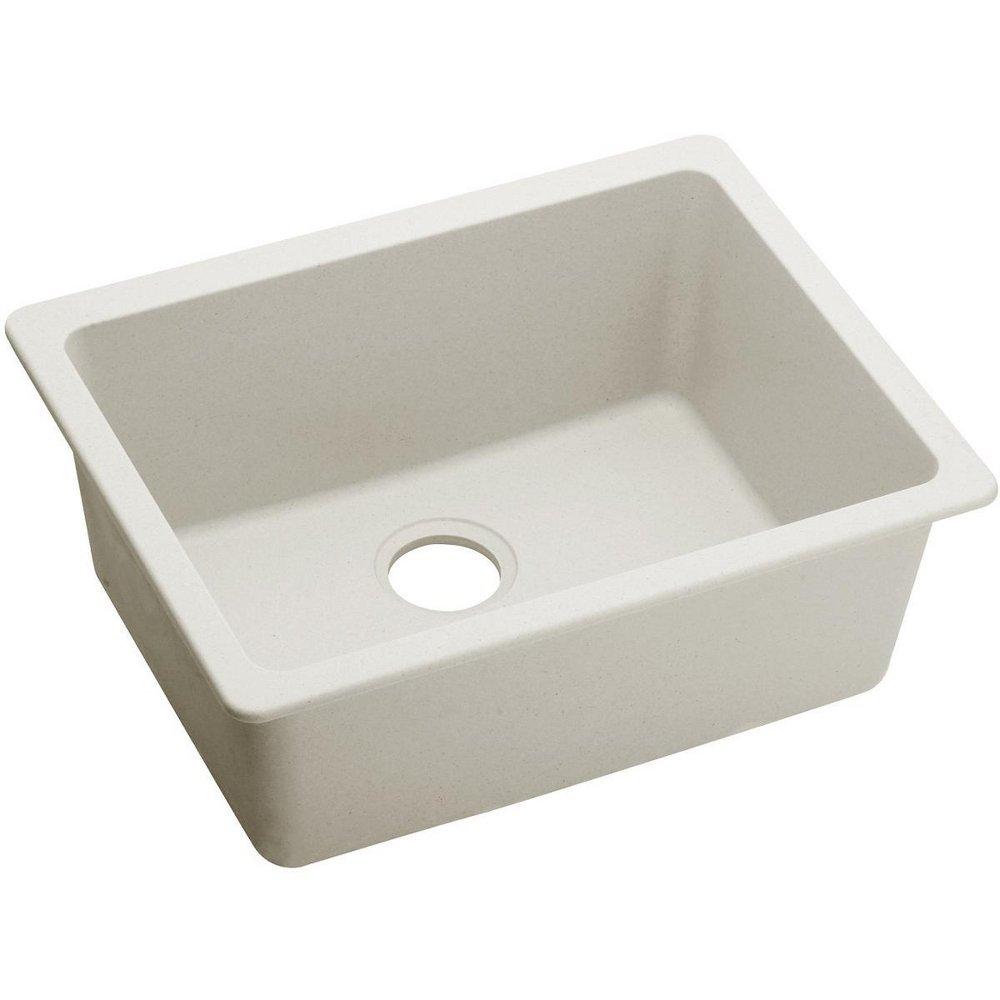 Elkay Ricotta 24-5/8 x 18-1/2 in. No Hole Composite Single Bowl Undermount Kitchen Sink 