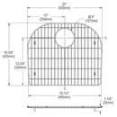 Elkay Architectural Black Bottom Grid for 22-1/4 x 19-1/4 in. Bowl 