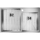 Elkay Brushed Nickel 32-1/2 x 20-1/2 in. Stainless Steel Double Bowl Undermount Kitchen Sink in Polished Satin 