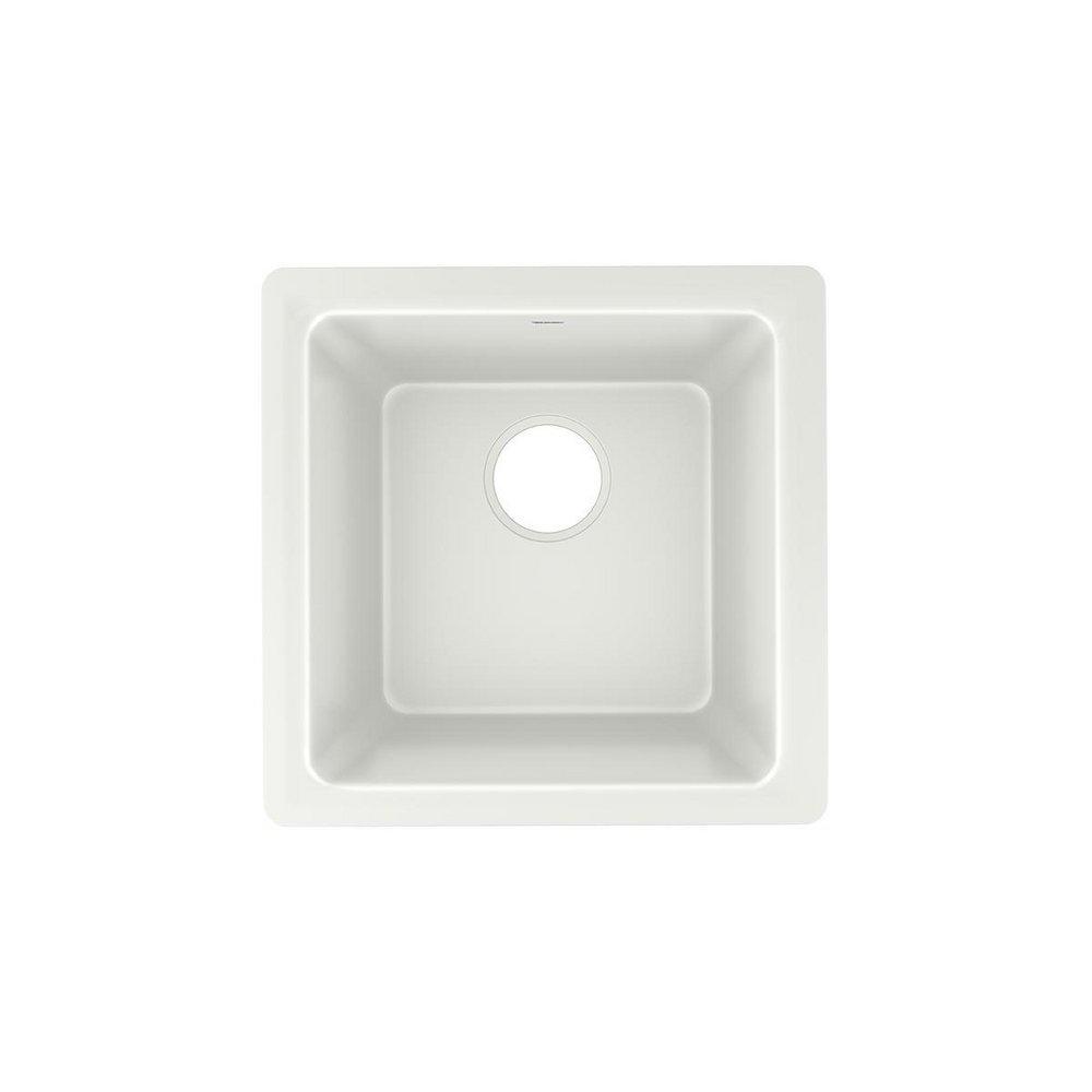 Elkay Parchment 15-3/4 x 15-3/4 in. Drop-in and Undermount Quartz Bar Sink 