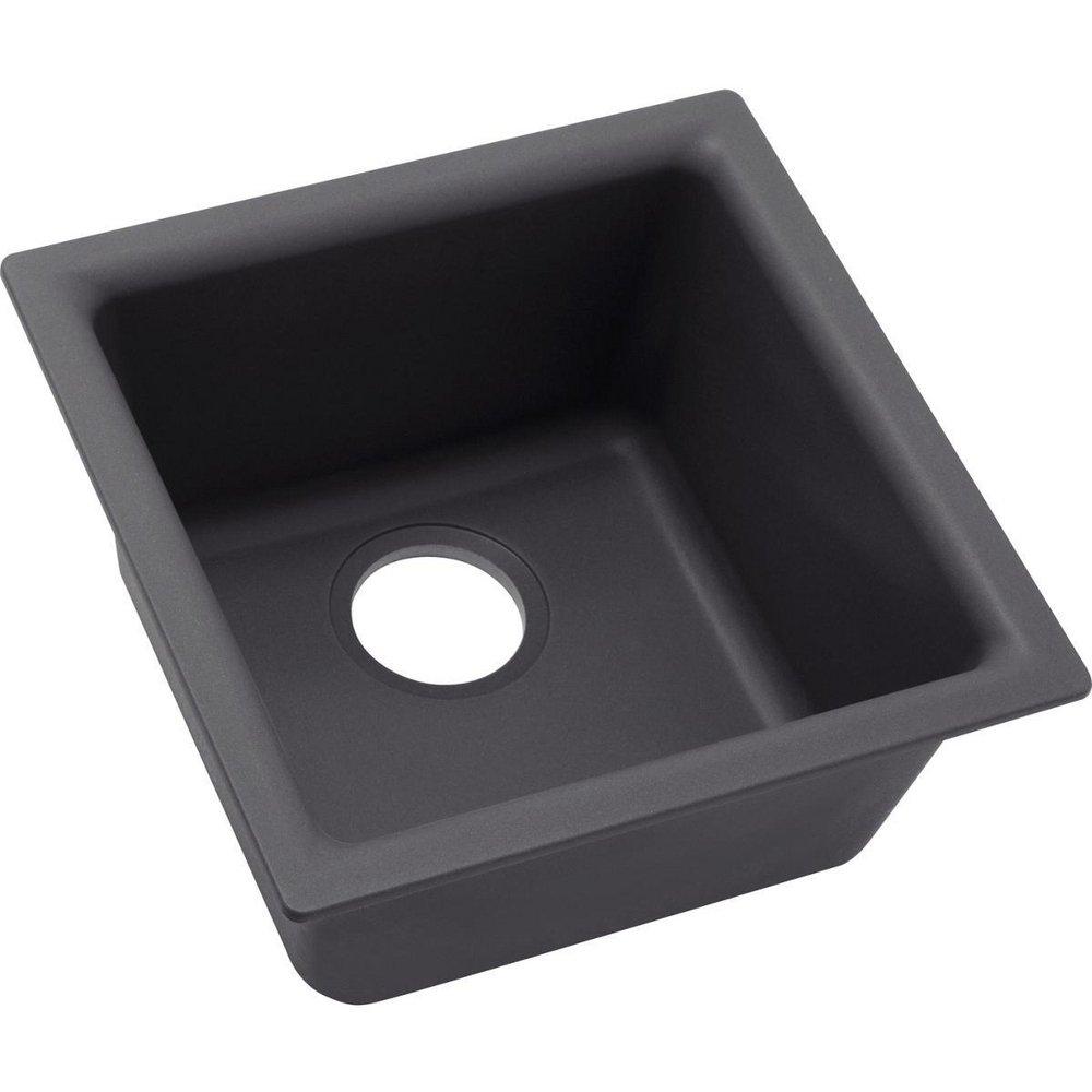 Elkay Charcoal 15-3/4 x 15-3/4 in. Drop-in and Undermount Bar Sink 