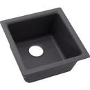 15-3/4 x 15-3/4 in. Drop-in and Undermount Quartz Bar Sink in Charcoal