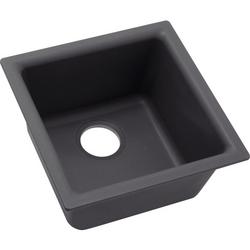 15-3/4 x 15-3/4 in. Dual Mount Quartz Bar Sink in Charcoal