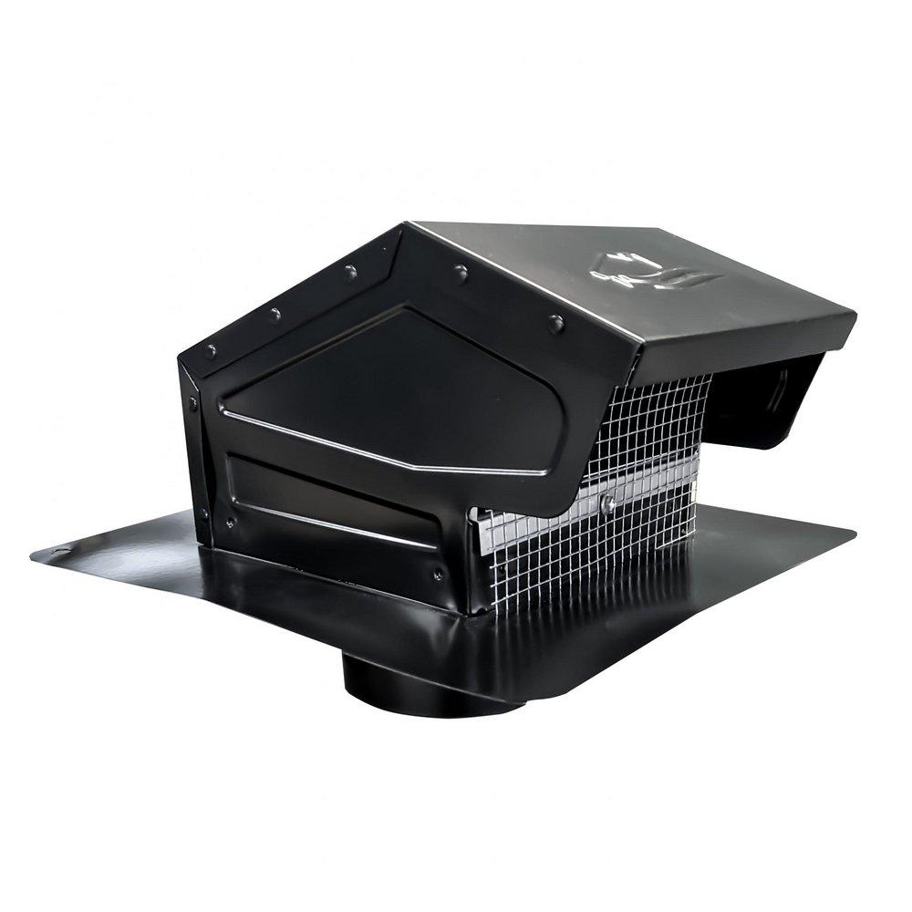 Builder's Best Black 6-1/2 in. Roof Vent Galvanized Steel Black 