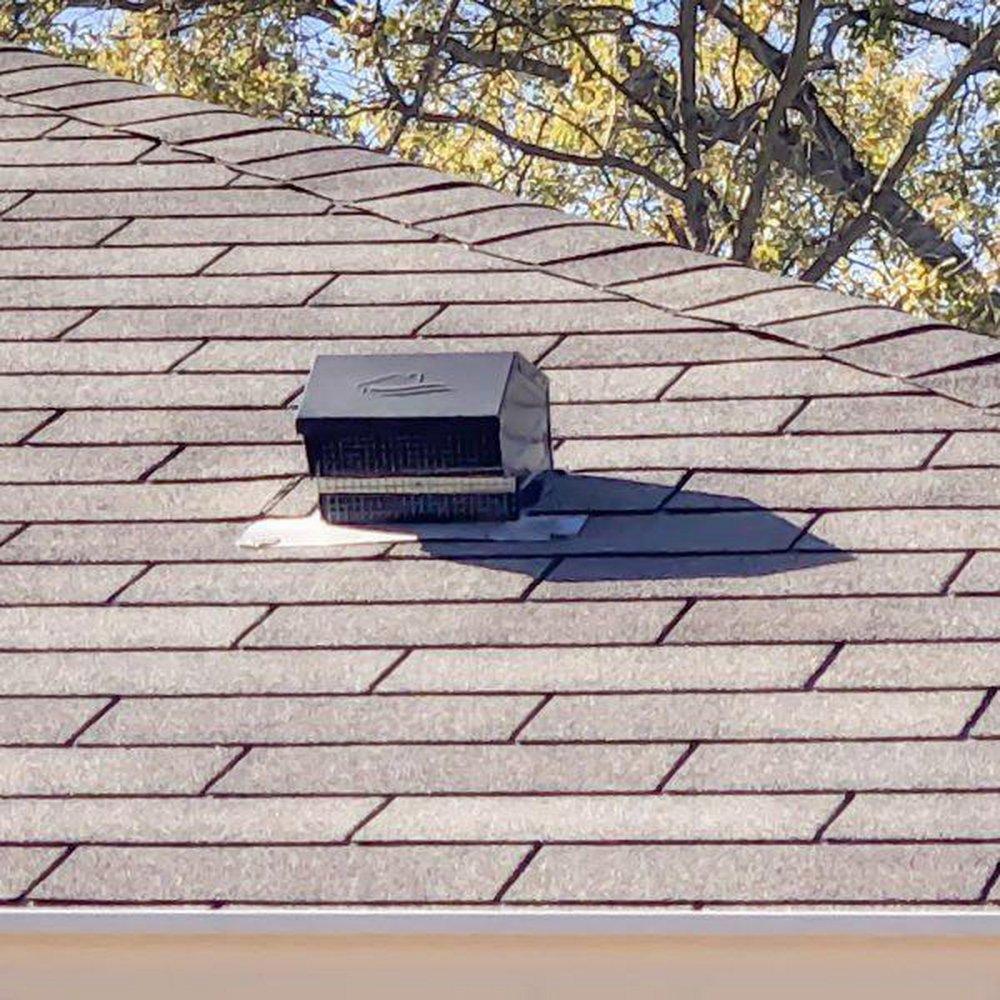 Builder's Best Black 6-1/2 in. Roof Vent Galvanized Steel Black 