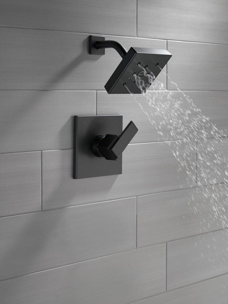 Delta Faucet Matte Black Single Handle Single Function Shower Faucet (Trim Only) 
