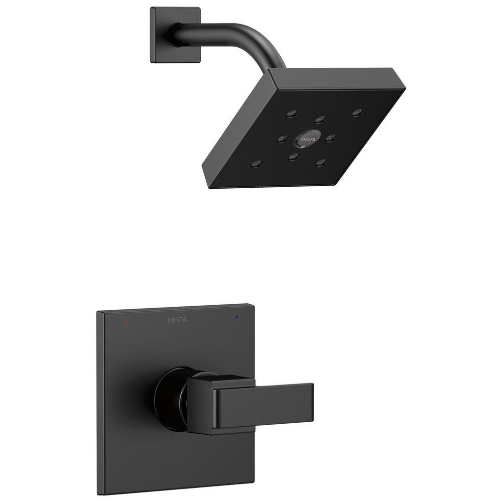 Delta Faucet Matte Black Single Handle Single Function Shower Faucet (Trim Only) 