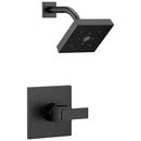 One Handle Single Function Shower Faucet in Matte Black (Trim Only)