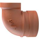 2-1/2 x 1/2 in. Grooved x FNPT Orange Enamel Ductile Iron 90 Degree Reducing Sprinkler Elbow