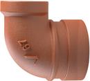 1-1/4 x 3/4 in. Grooved x FNPT Orange Enamel Ductile Iron 90 Degree Reducing Sprinkler Elbow