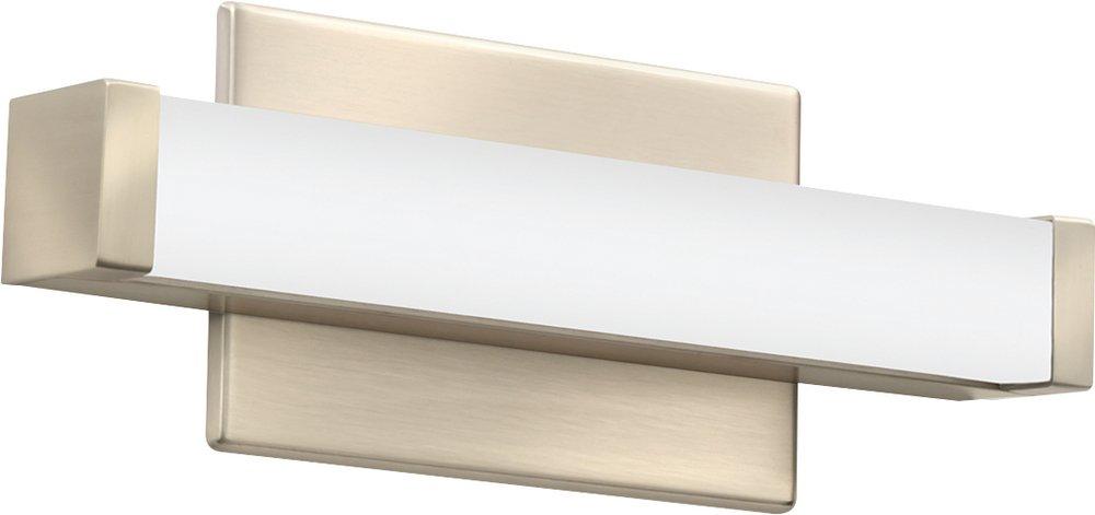 Lithonia Lighting Brushed Nickel 18W 1-Light Vanity with Glass 